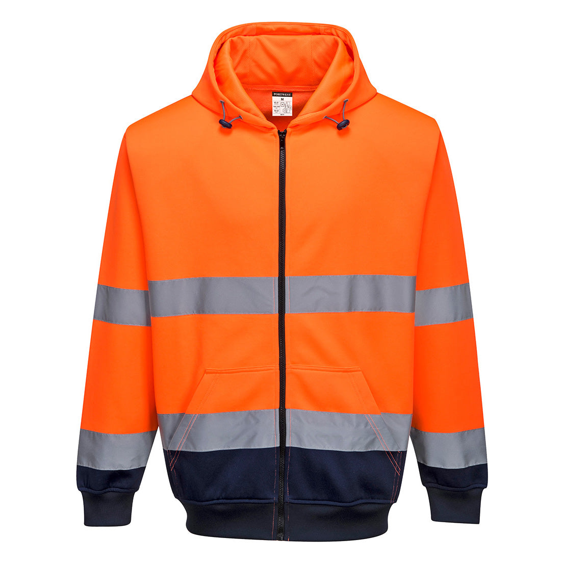 Hi-Vis Contrast Zipped Hoodie - ONRR