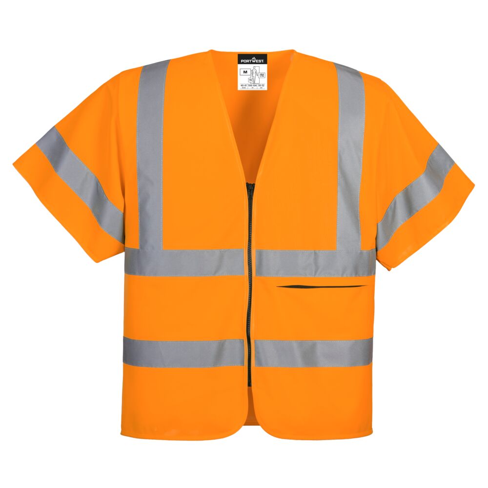 Hi-Vis Band and Brace Zip Vest S/S - ORRR
