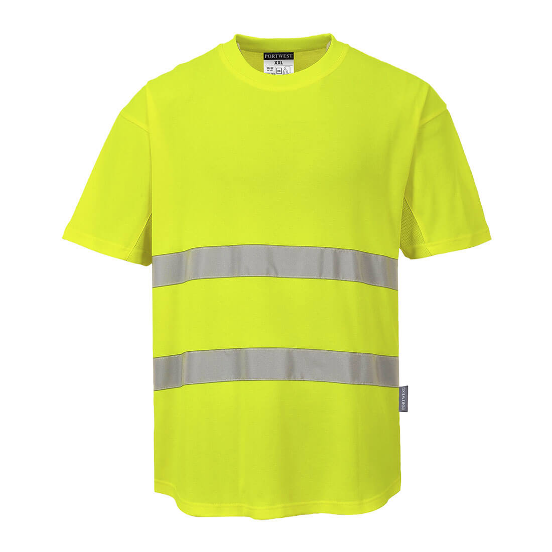 Hi-Vis Cotton Comfort Mesh Insert T-Shirt S/S - YERR