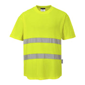 Hi-Vis Cotton Comfort Mesh Insert T-Shirt S/S - YERR