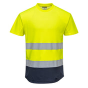 Hi-Vis Contrast Mesh Insert T-Shirt S/S - YNRR