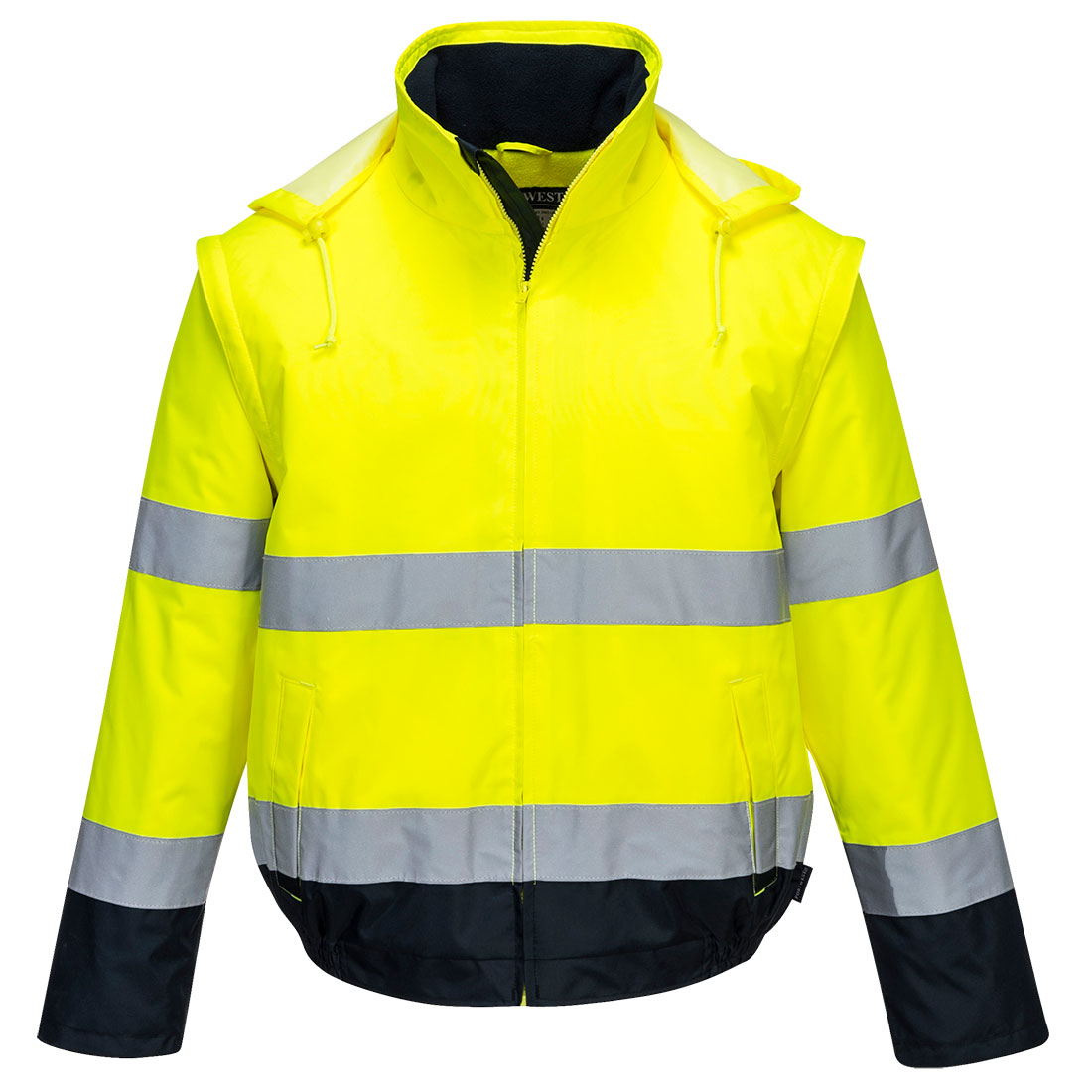 Hi-Vis 2-in-1 Contrast Essential Lite Bomber Jacket - YNRR