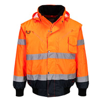 Hi-Vis 3-in-1 Contrast Bomber Jacket | 300D Industry C465