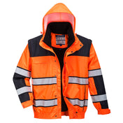 Hi-Vis 3-in-1 Contrast Winter Bomber Jacket - OBRR