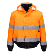 Hi-Vis 2-in-1 Contrast Bomber Jacket - ORRR
