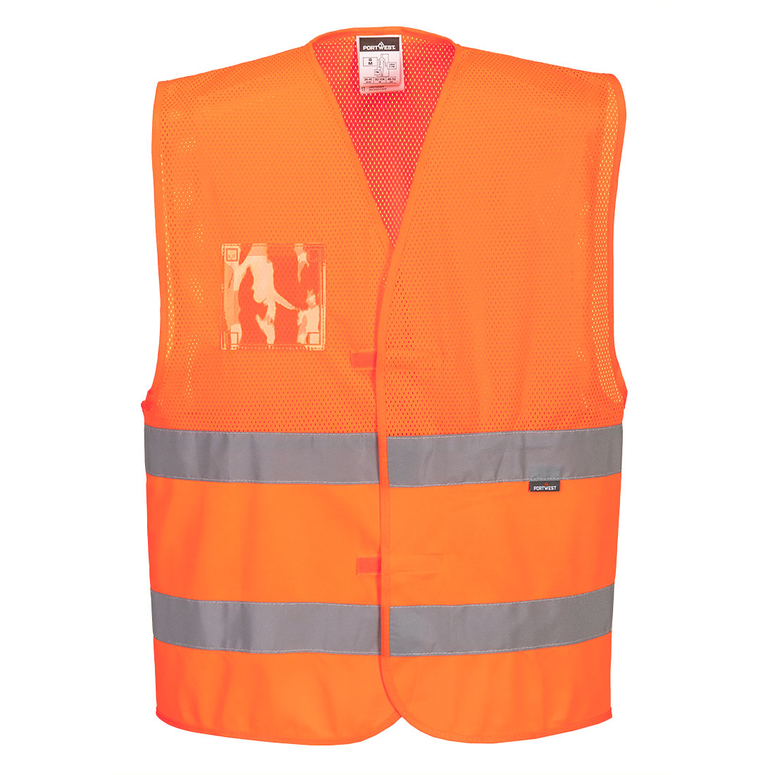 Hi-Vis Half Mesh Two Band Vest - ORRR