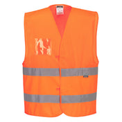 Hi-Vis Half Mesh Two Band Vest - ORRR