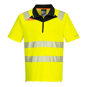 DX4 Hi-Vis Zip Polo Shirt S/S - YBRR