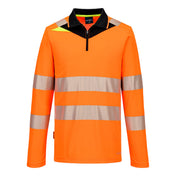 DX4 Hi-Vis Zip Polo Shirt L/S - OBRR