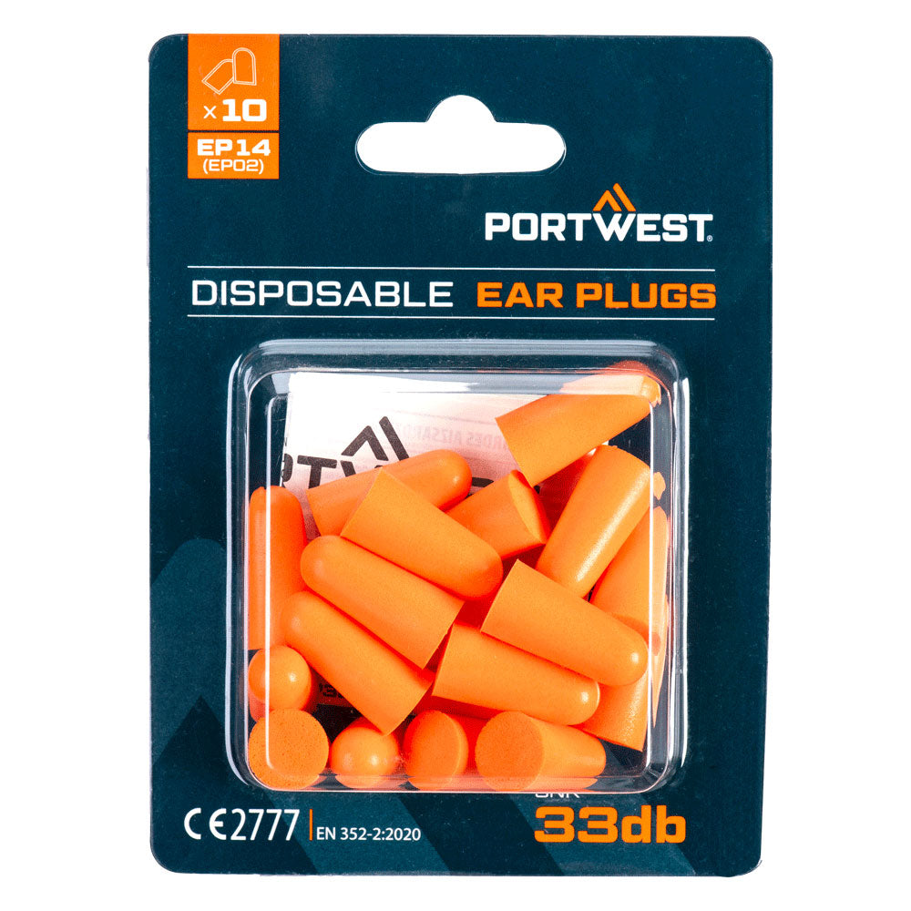 PU Foam Ear Plugs Blister Pack (10 Pairs) - ORR