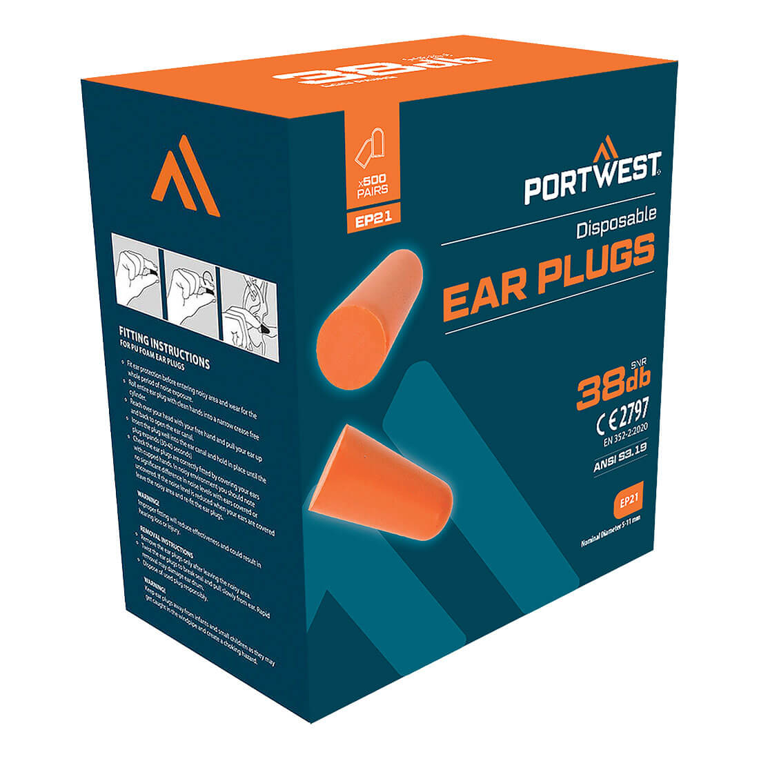 Ear Plug Dispenser Refill Pack (500 Pairs) - ORR