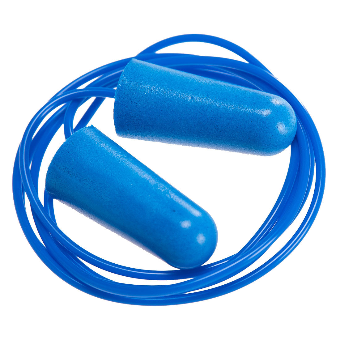 Detectable Corded PU Ear Plugs (200 Pairs) - BLU