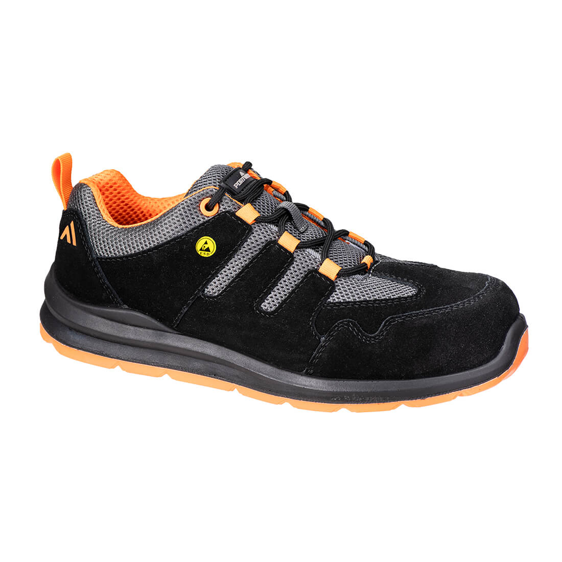 Composite Cow Suede Leather Trainer S1 ESD SR FO - BKO