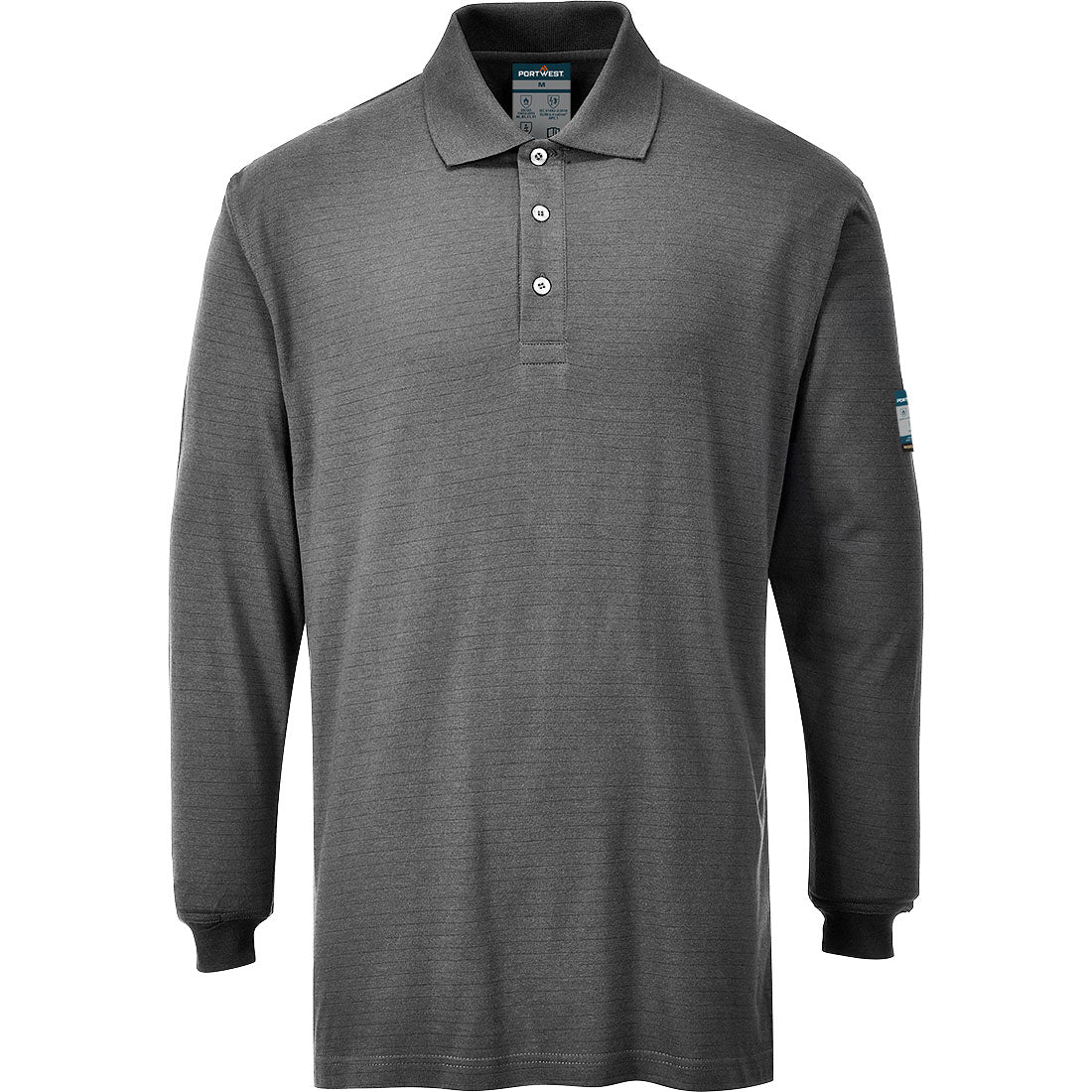 Modaflame Knit FR Long Sleeve Polo Shirt - GRRR