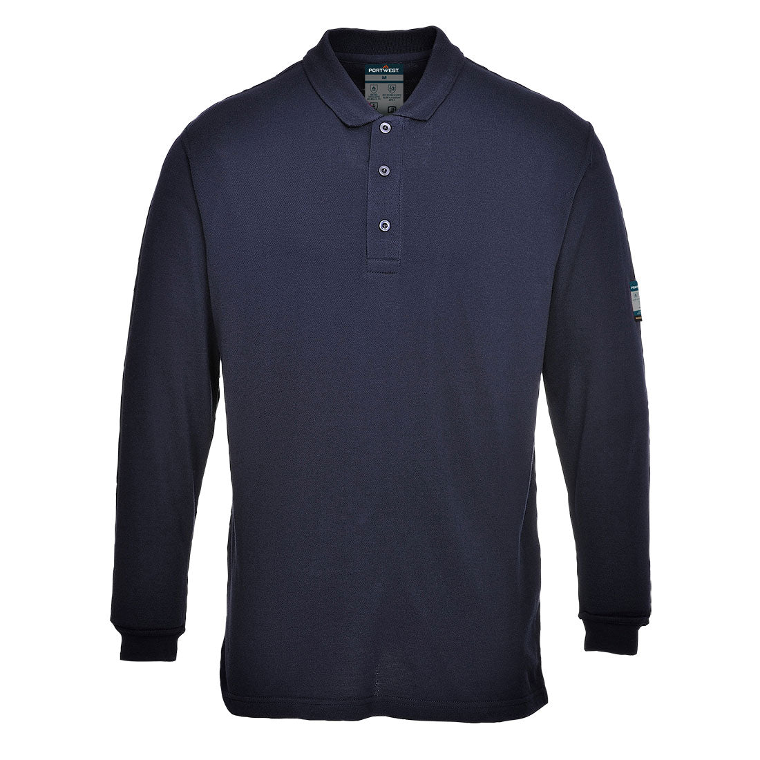 Modaflame Knit FR Long Sleeve Polo Shirt - NARR
