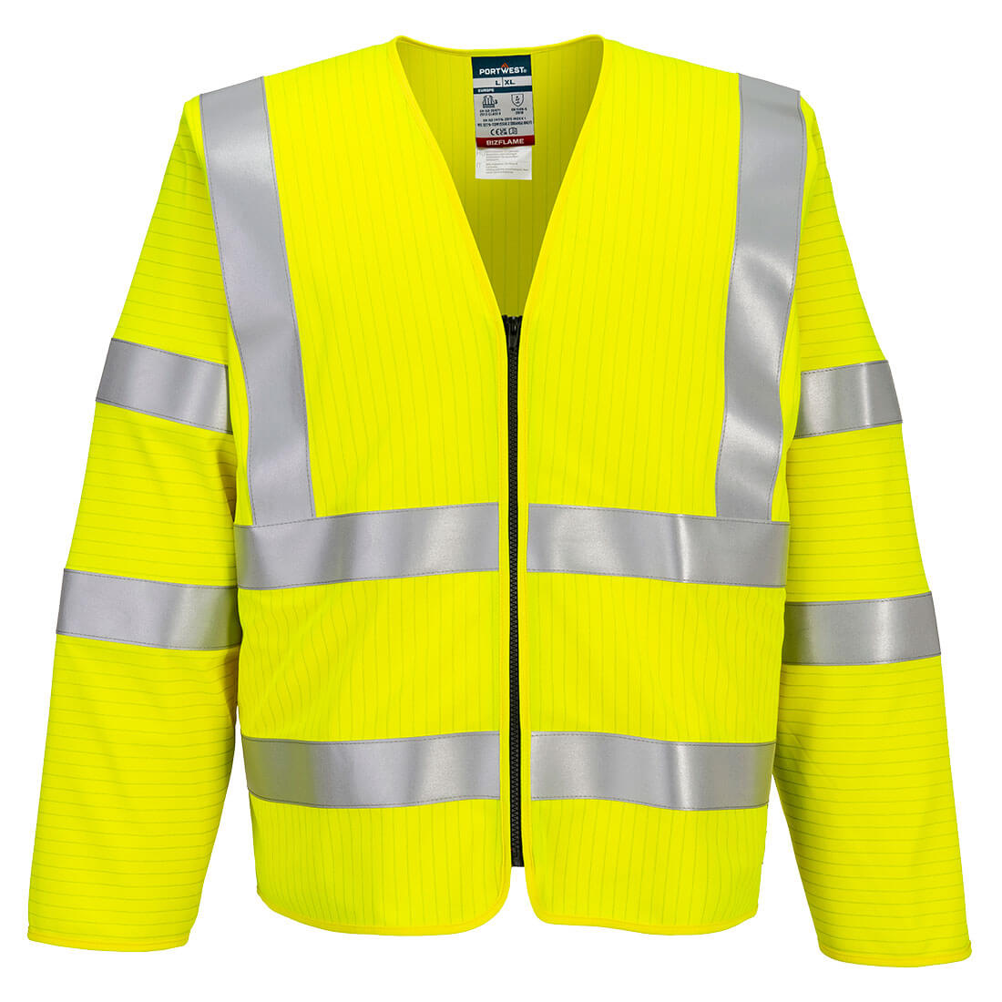 Bizflame Hi-Vis FR Long Sleeve Zip Vest - YERR