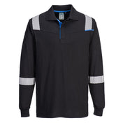 WX3 Modaflame Knit FR Long Sleeve Polo Shirt - BKRR