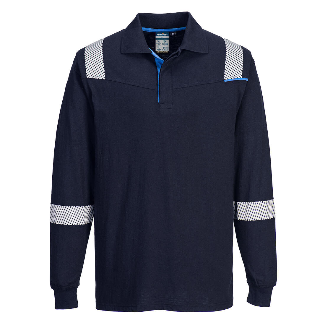 WX3 Modaflame Knit FR Long Sleeve Polo Shirt - NVRR