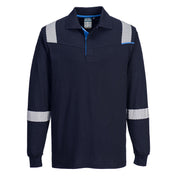 WX3 Modaflame Knit FR Long Sleeve Polo Shirt - NVRR
