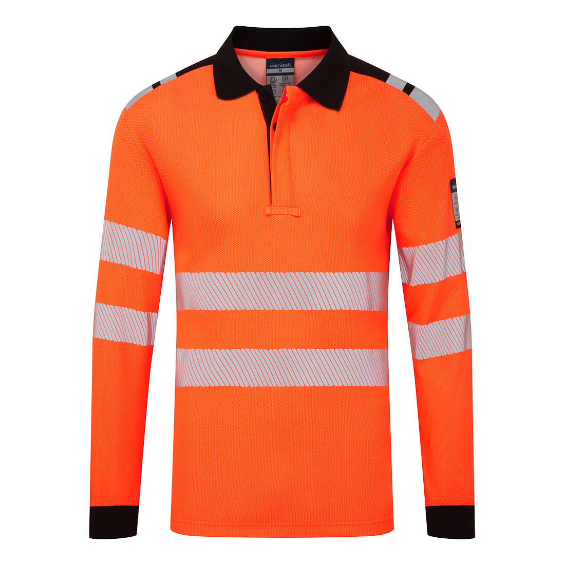 PW3 Modaflame Knit HVO FR Long Sleeve Polo Shirt - OBRR