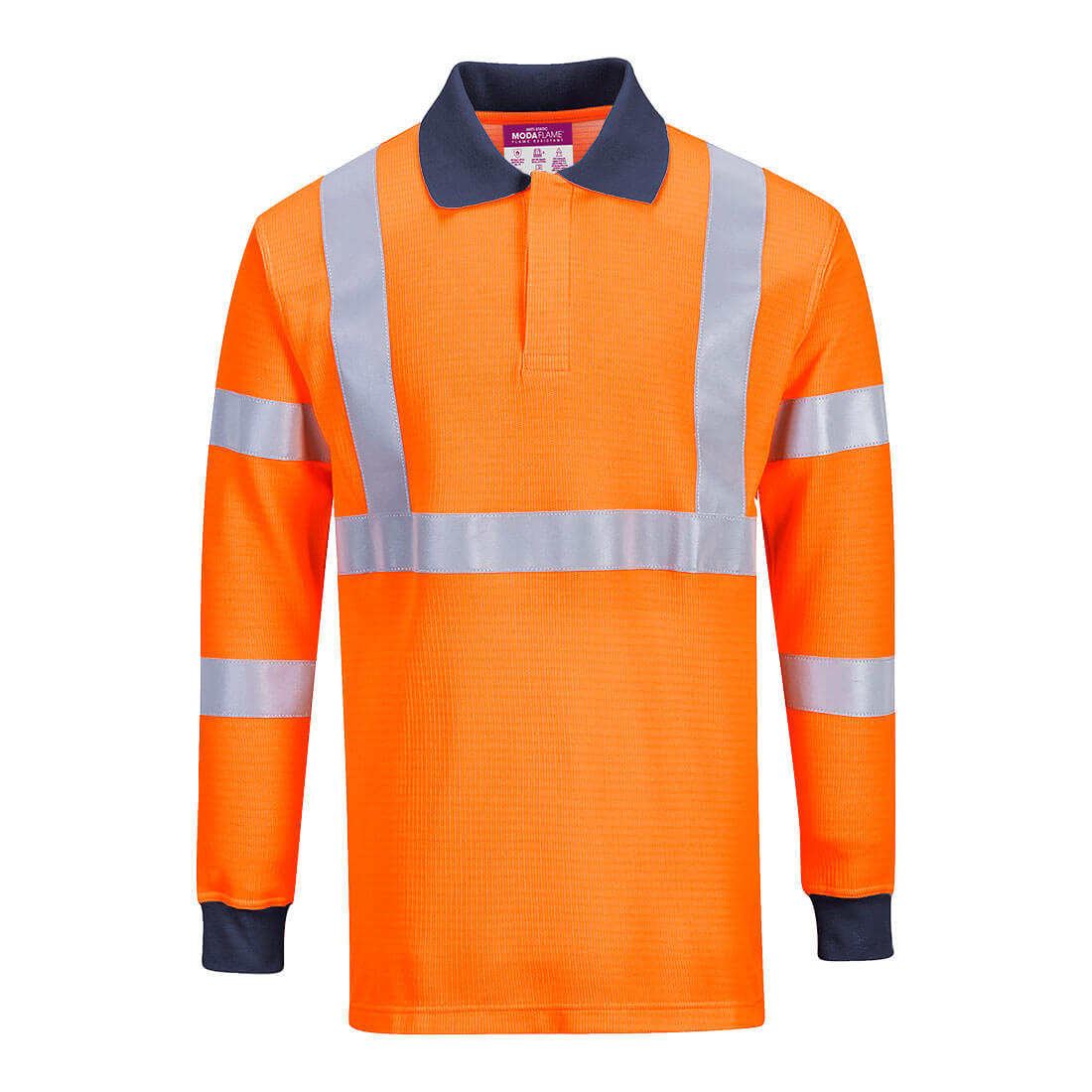 Modaflame Knit HVO FR Long Sleeve Polo Shirt - ORRR