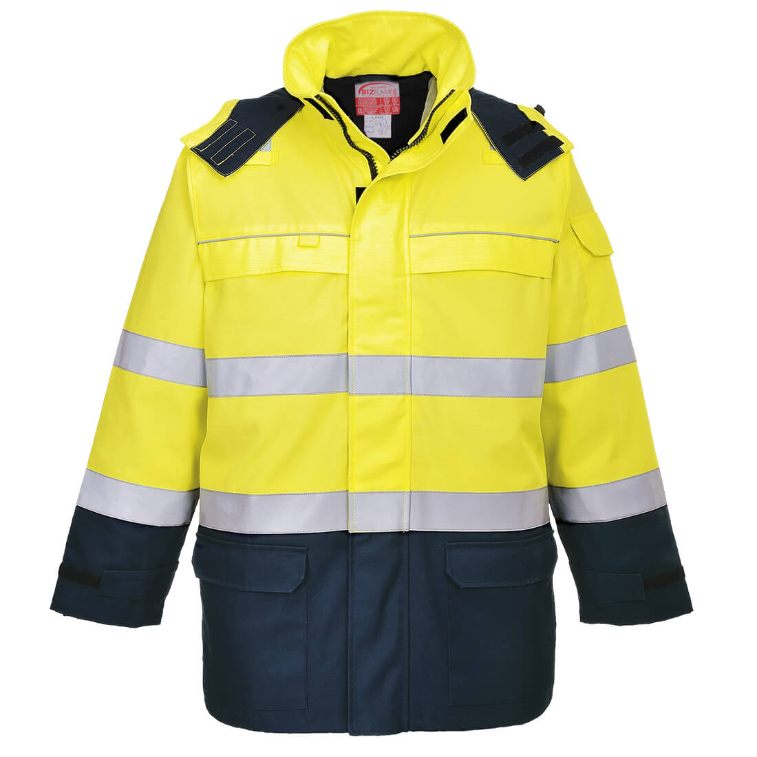 Bizflame Rain+ Hi-Vis Multi-Norm Constrast FR Jacket - YNRR