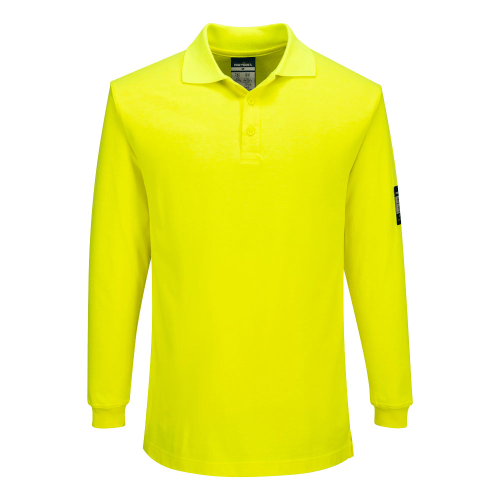 Modaflame Knit FR Long Sleeve Polo Shirt - YERR