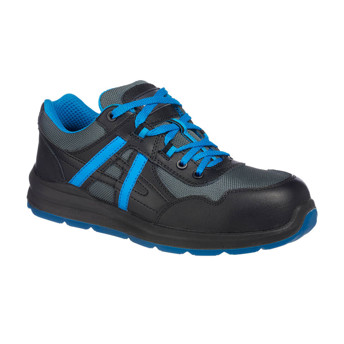 Composite Leather and Mesh Trainer S1P SRC - BKB