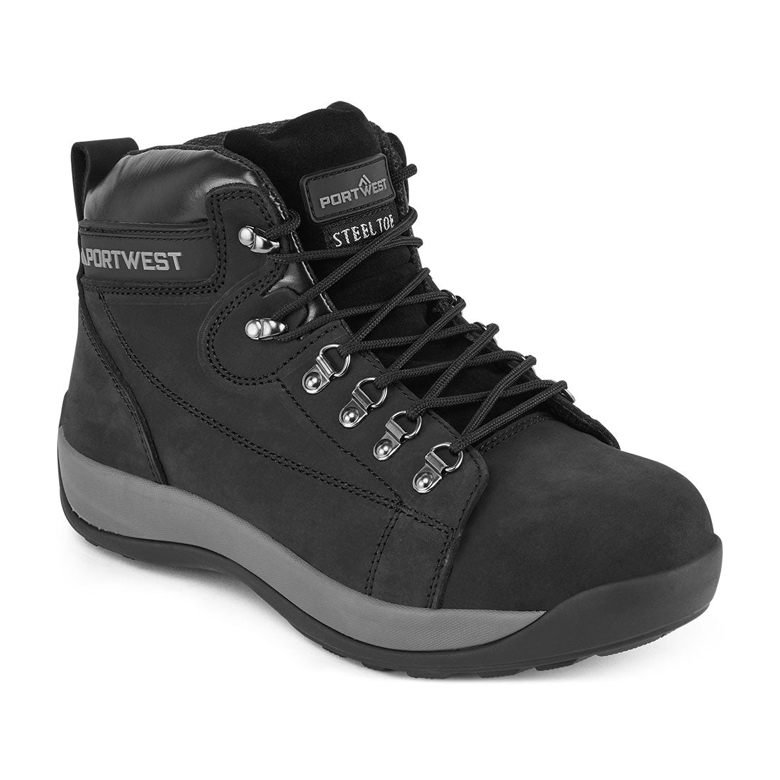 Steel Nubuck Leather Mid Boot SB HRO - BKRR