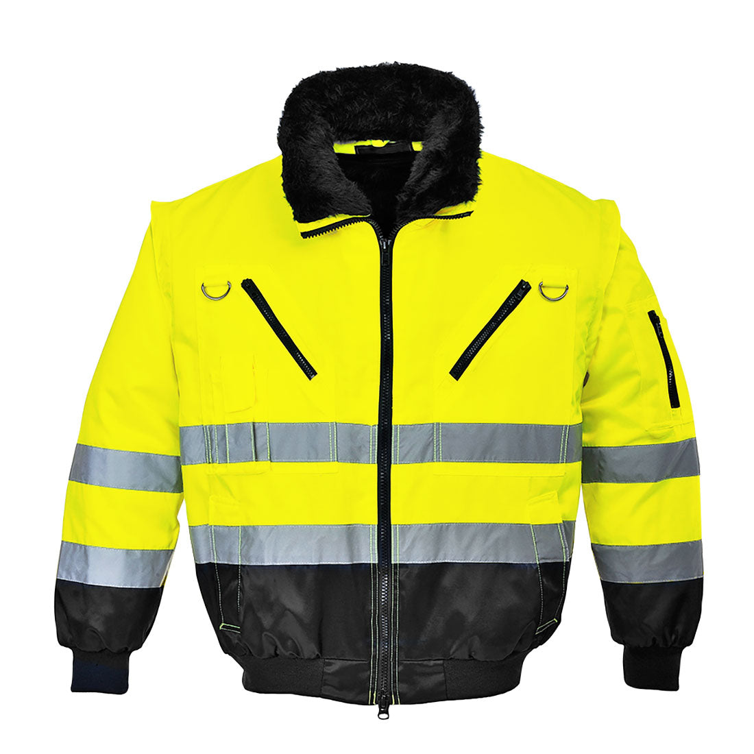 Hi-Vis 3-in-1 Contrast Pilot Jacket - YBRR