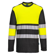PW3 Hi-Vis Cotton Comfort Class 1 T-Shirt L/S - YBRR