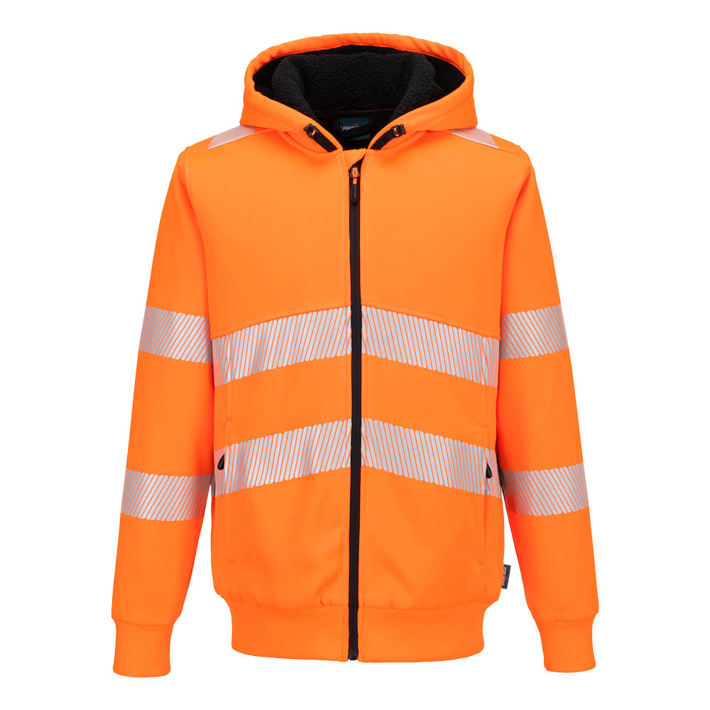 PW321 Hi-Vis Zipped Winter Hoodie - ORRR