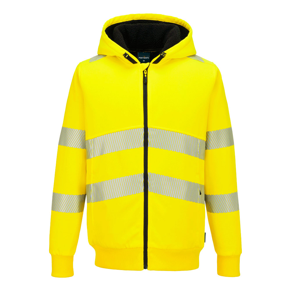 PW321 Hi-Vis Zipped Winter Hoodie - YERR
