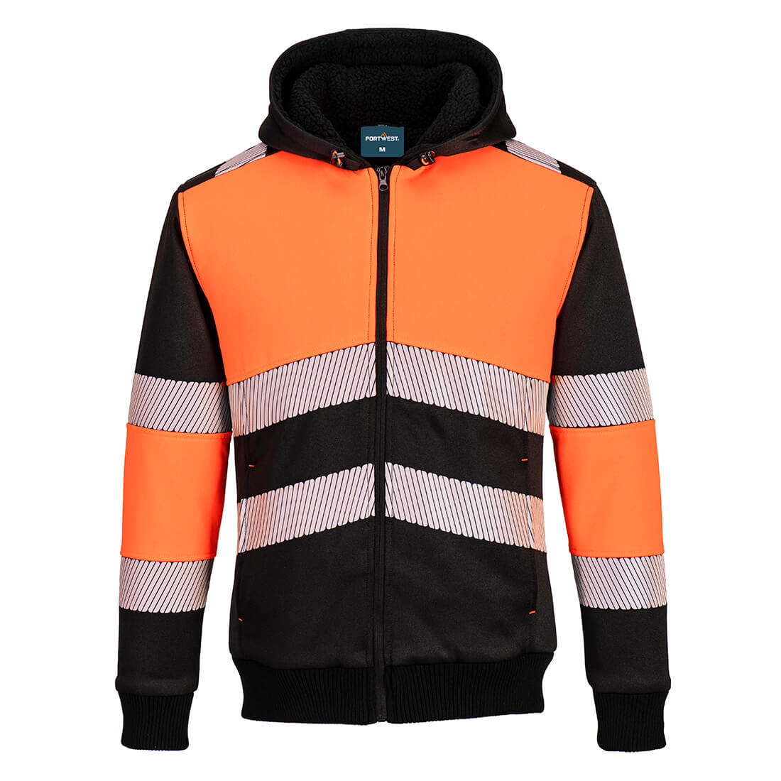 PW3 Hi-Vis Zipped Class 1 Winter Hoodie - OBRR
