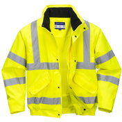 Hi-Vis Breathable Rain Bomber Jacket - YERR