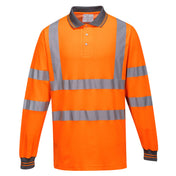 Hi-Vis Cotton Comfort Polo Shirt L/S - ORRR