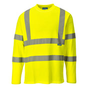 Hi-Vis Cotton Comfort T-Shirt L/S - YERR