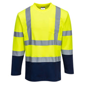 Hi-Vis Cotton Comfort Contrast T-Shirt L/S - YNRR