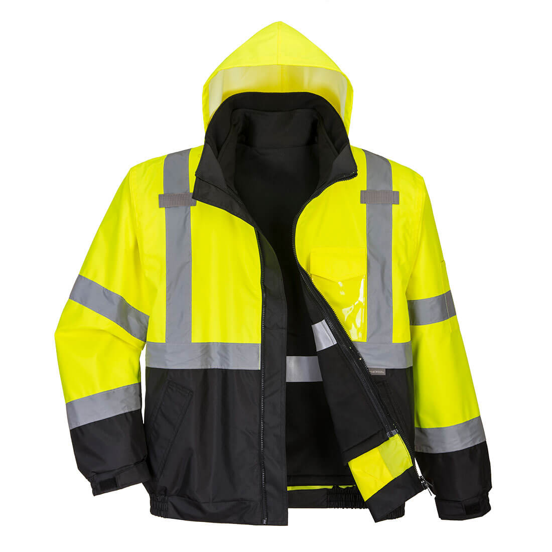 Hi-Vis 3-in-1 Contrast Premium Bomber Jacket - YBRR