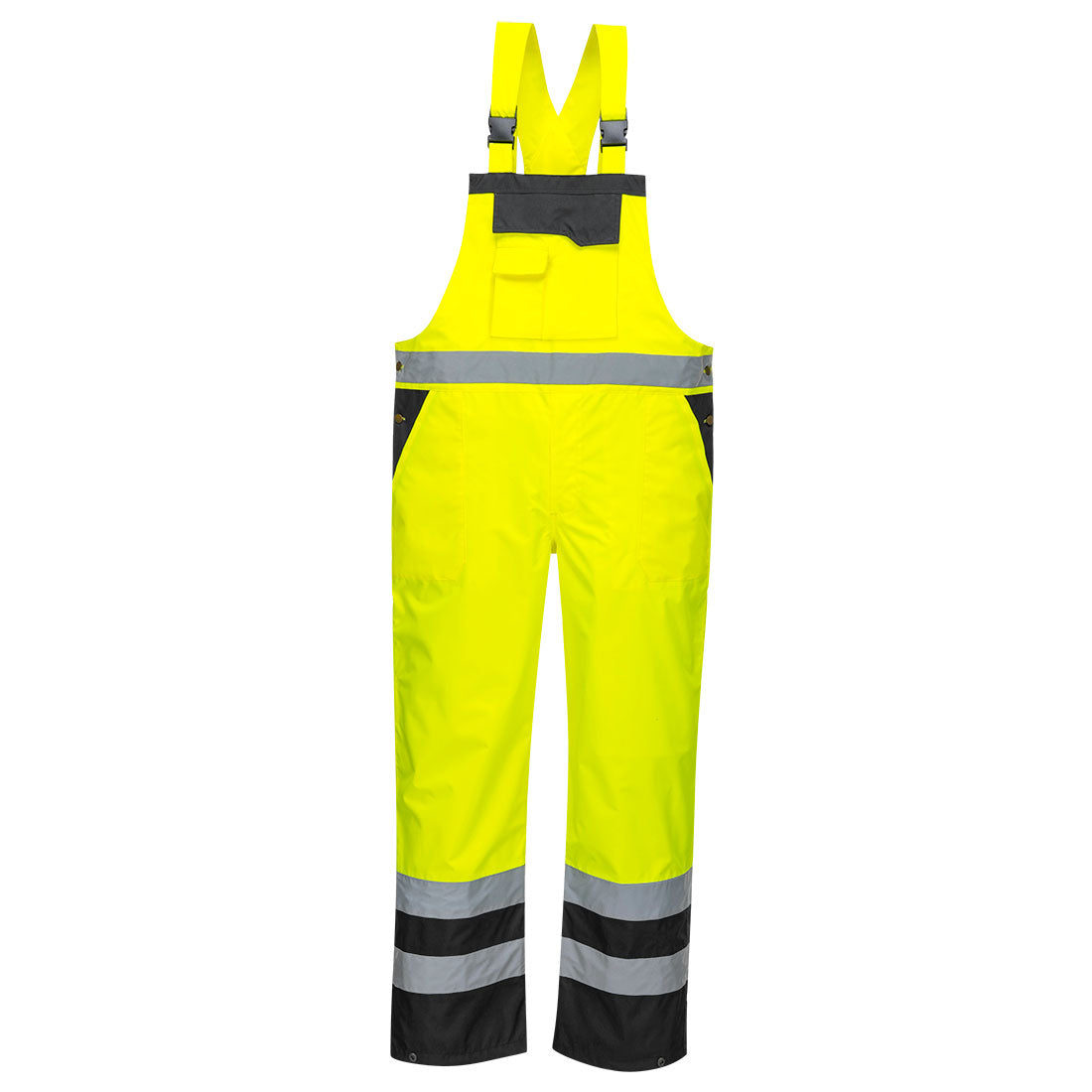 Hi-Vis Breathable Contrast Rain Bib and Brace - YBRR