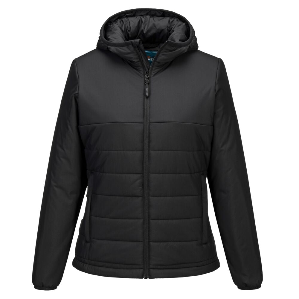 Professional Women's Hooded Insulated Baffle Jacket - BKRR