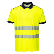 PW3 Hi-Vis Cotton Comfort Polo Shirt S/S - YNRR
