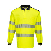 PW3 Hi-Vis Cotton Comfort Polo Shirt L/S - YBRR