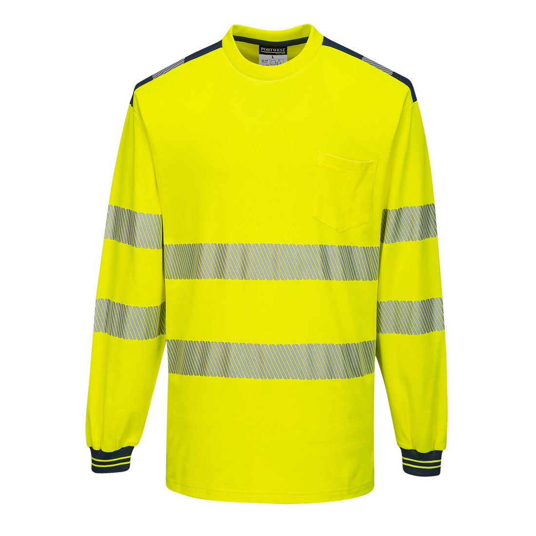 PW3 Hi-Vis Cotton Comfort T-Shirt L/S - YNRR