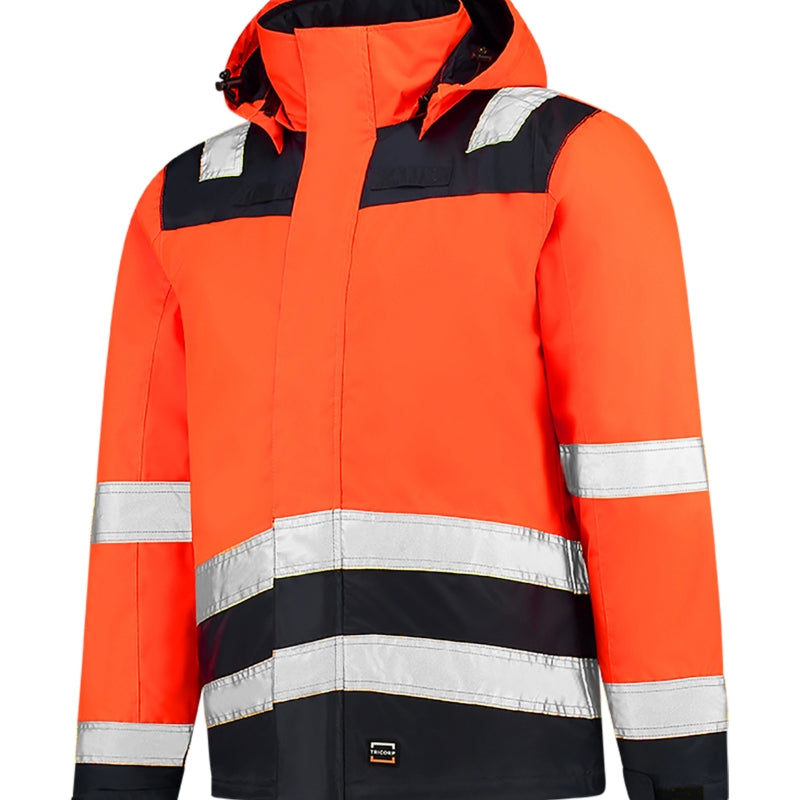 Midi Parka High Vis Bicolor - fluorescent orange