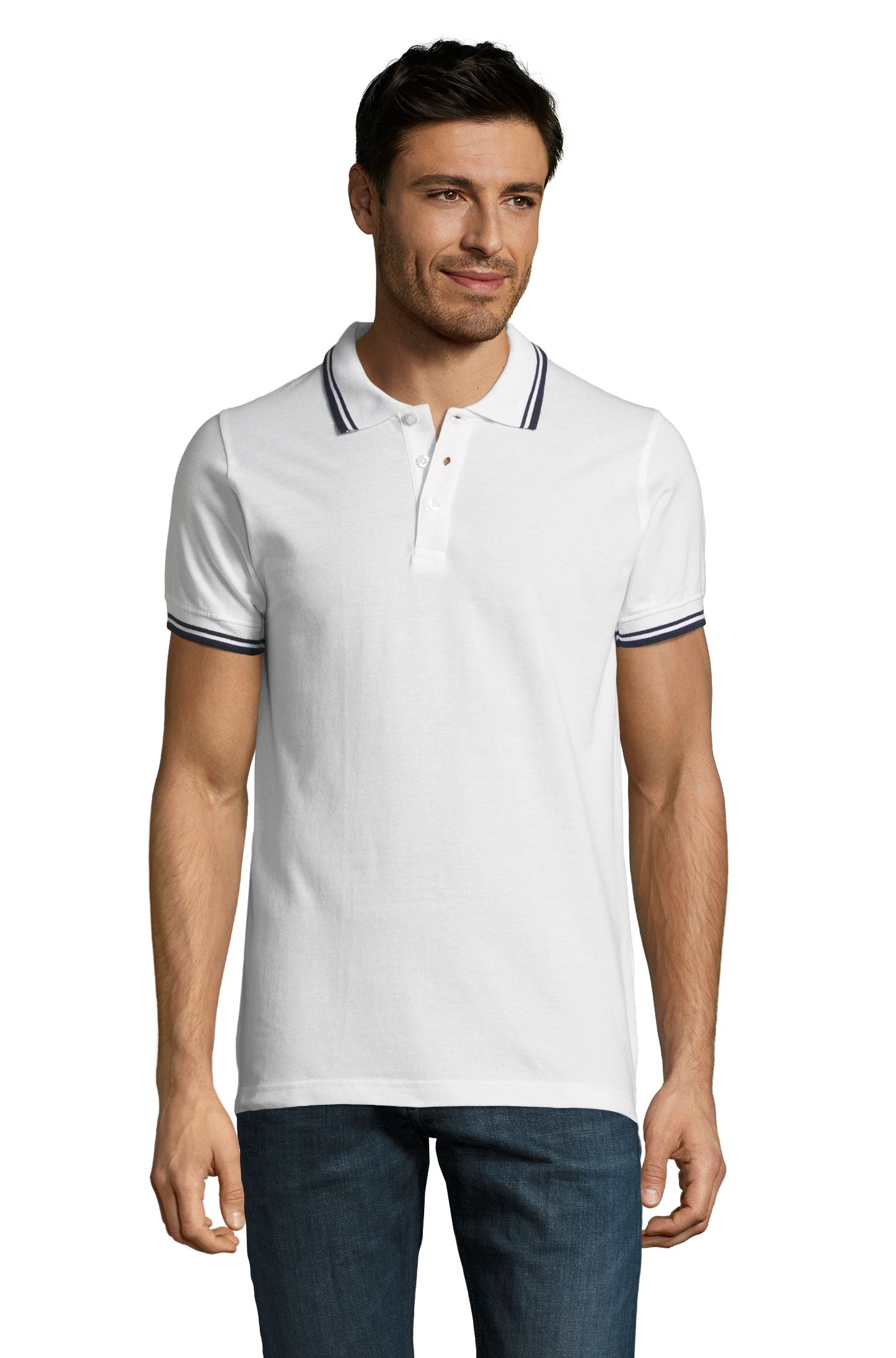 SOL'S PASADENA MEN - Blanco / Azul marino