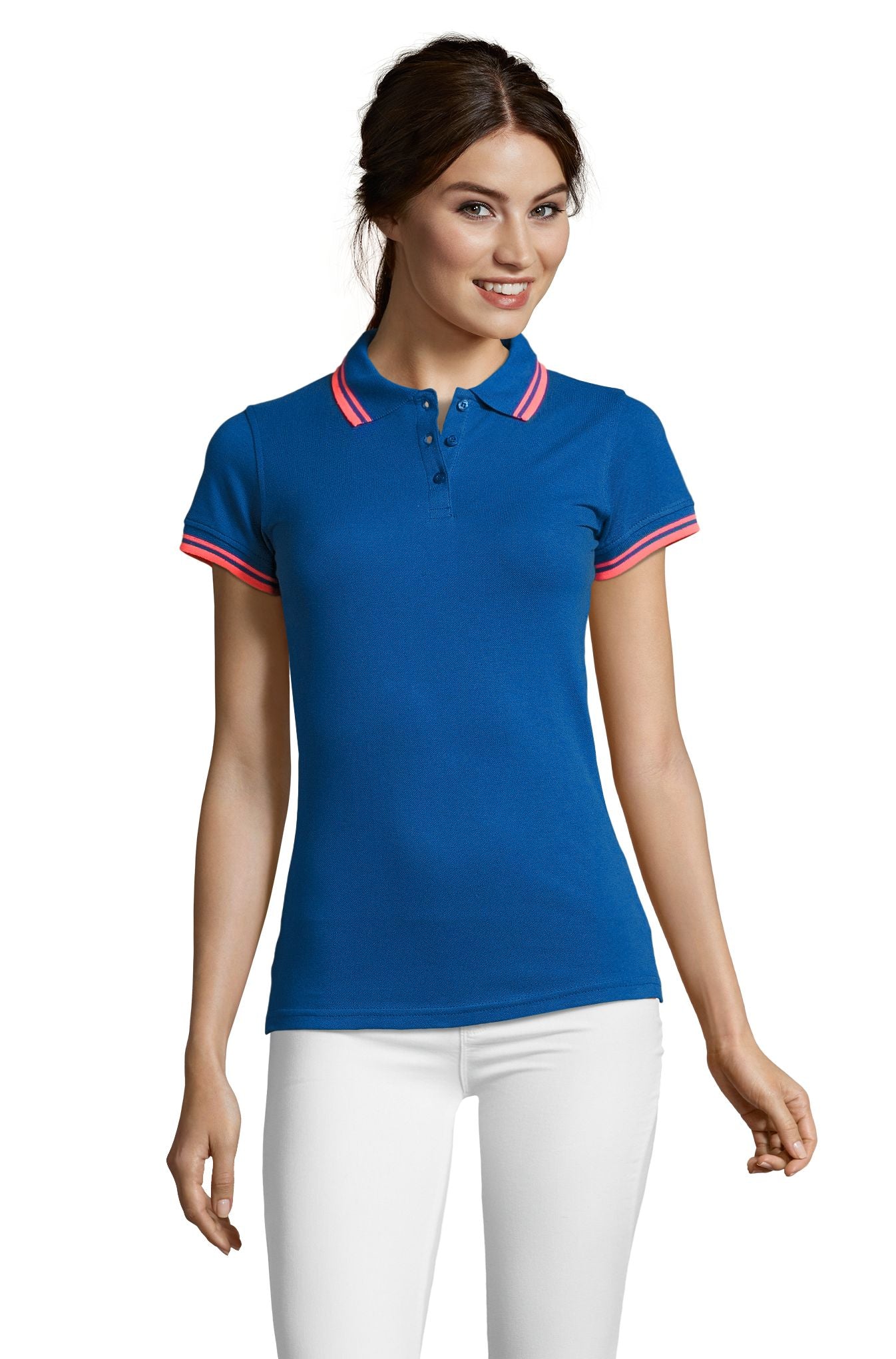 SOL'S PASADENA WOMEN - Azul royal / Neón coral