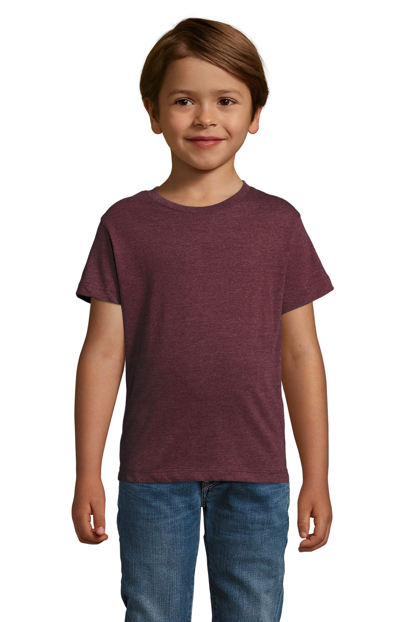 SOL'S REGENT FIT KIDS - Oxblood jaspeado