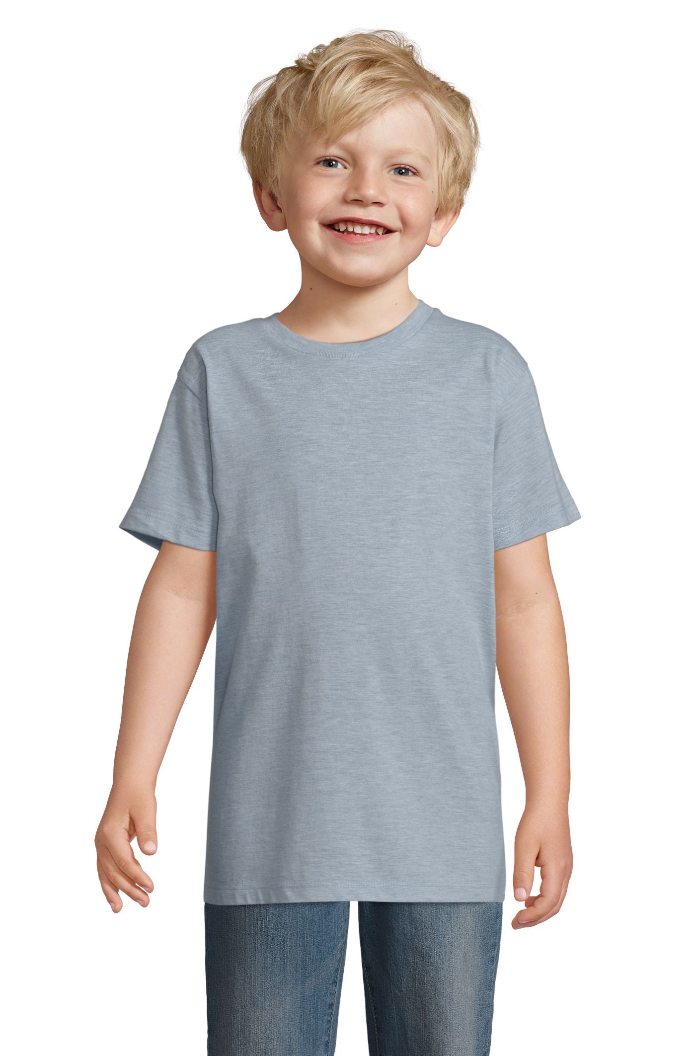 SOL'S REGENT FIT KIDS - Azul cielo jaspeado