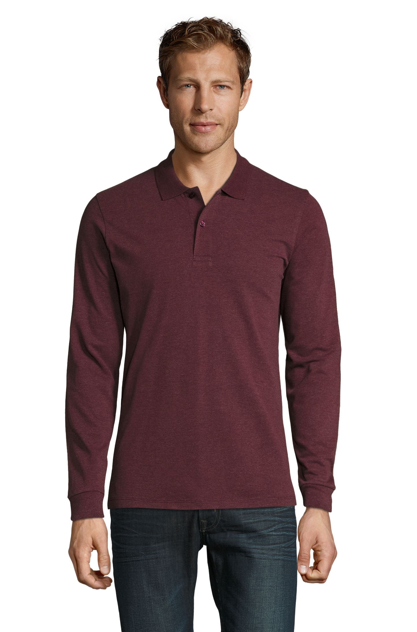 SOL'S PERFECT LSL MEN - Oxblood jaspeado